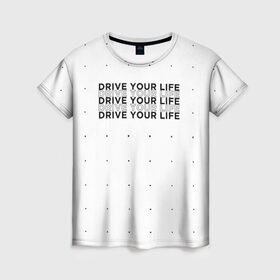 Женская футболка 3D с принтом dyl black в Белгороде, 100% полиэфир ( синтетическое хлопкоподобное полотно) | прямой крой, круглый вырез горловины, длина до линии бедер | drive | drive fitness | драйв | драйв фитнес