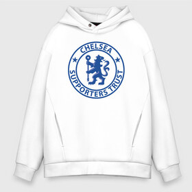 Мужское худи Oversize хлопок с принтом Chelsea FC в Белгороде, френч-терри — 70% хлопок, 30% полиэстер. Мягкий теплый начес внутри —100% хлопок | боковые карманы, эластичные манжеты и нижняя кромка, капюшон на магнитной кнопке | blue | chelsea | club | english | fc | football | london | retirees | soccer | английский | клуб | лондон | пенсионеры | синие | фк | футбол | футбольный | челси