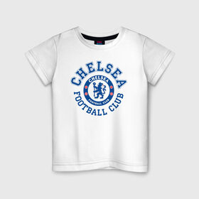 Детская футболка хлопок с принтом Chelsea FC в Белгороде, 100% хлопок | круглый вырез горловины, полуприлегающий силуэт, длина до линии бедер | blue | chelsea | club | english | fc | football | london | retirees | soccer | английский | клуб | лондон | пенсионеры | синие | фк | футбол | футбольный | челси
