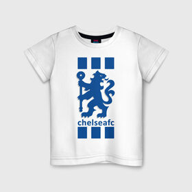 Детская футболка хлопок с принтом Chelsea FC в Белгороде, 100% хлопок | круглый вырез горловины, полуприлегающий силуэт, длина до линии бедер | blue | chelsea | club | english | fc | football | london | retirees | soccer | английский | клуб | лондон | пенсионеры | синие | фк | футбол | футбольный | челси