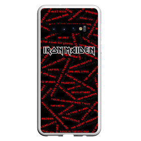 Чехол для Samsung Galaxy S10 с принтом IRON MAIDEN SONGS (Z) в Белгороде, Силикон | Область печати: задняя сторона чехла, без боковых панелей | dave | iron maiden | murray | music | percy harris | rock | адриан смит | айрон мэйден | брюс дикинсон | дэйв мюррей | железная дева | музик | нико макбрэйн | рок | стив харрис | ужасы | хеви метал | яник герс