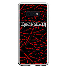 Чехол для Samsung S10E с принтом IRON MAIDEN SONGS (Z) в Белгороде, Силикон | Область печати: задняя сторона чехла, без боковых панелей | Тематика изображения на принте: dave | iron maiden | murray | music | percy harris | rock | адриан смит | айрон мэйден | брюс дикинсон | дэйв мюррей | железная дева | музик | нико макбрэйн | рок | стив харрис | ужасы | хеви метал | яник герс