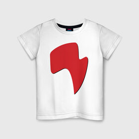 Детская футболка хлопок с принтом огонёк red в Белгороде, 100% хлопок | круглый вырез горловины, полуприлегающий силуэт, длина до линии бедер | drive | drive fitness | драйв | драйв фитнес