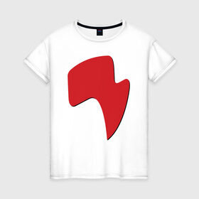 Женская футболка хлопок с принтом огонёк red в Белгороде, 100% хлопок | прямой крой, круглый вырез горловины, длина до линии бедер, слегка спущенное плечо | drive | drive fitness | драйв | драйв фитнес