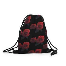 Рюкзак-мешок 3D с принтом Роза в Белгороде, 100% полиэстер | плотность ткани — 200 г/м2, размер — 35 х 45 см; лямки — толстые шнурки, застежка на шнуровке, без карманов и подкладки | красная роза | красные розы | растение | роза | розы | флора | цветок | цветы