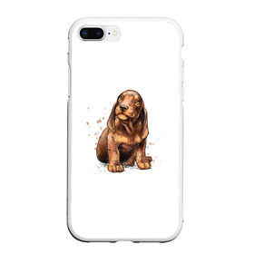 Чехол для iPhone 7Plus/8 Plus матовый с принтом Щенок в Белгороде, Силикон | Область печати: задняя сторона чехла, без боковых панелей | Тематика изображения на принте: животные | звери | пес | собака | щенок