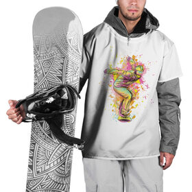 Накидка на куртку 3D с принтом Сноуборд в Белгороде, 100% полиэстер |  | лыжник | сноуборд | сноубордист | спорт | спортсмен