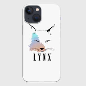 Чехол для iPhone 13 mini с принтом Рысь в Белгороде,  |  | lynx | зверь | котик | кошечка | кошка | рысь | усатый | ушки на макушке | хищник