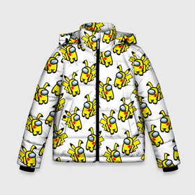 Зимняя куртка для мальчиков 3D с принтом Among us Pikachu в Белгороде, ткань верха — 100% полиэстер; подклад — 100% полиэстер, утеплитель — 100% полиэстер | длина ниже бедра, удлиненная спинка, воротник стойка и отстегивающийся капюшон. Есть боковые карманы с листочкой на кнопках, утяжки по низу изделия и внутренний карман на молнии. 

Предусмотрены светоотражающий принт на спинке, радужный светоотражающий элемент на пуллере молнии и на резинке для утяжки | Тематика изображения на принте: among us | baby | impostor | kawaii | pika pika | pikachu | pokemon go | there is impostor | амонг ас | девочкам | детям | космические | космонавты | малыш | мальчикам | персонажи | пика пика | пикачу | покемон | предатель среди нас |
