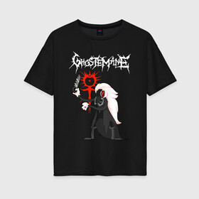 Женская футболка хлопок Oversize с принтом GHOSTEMANE в Белгороде, 100% хлопок | свободный крой, круглый ворот, спущенный рукав, длина до линии бедер
 | andromeda | ghostemane | hades. | mercury | nihil | rap | гостмейн | готика | реп