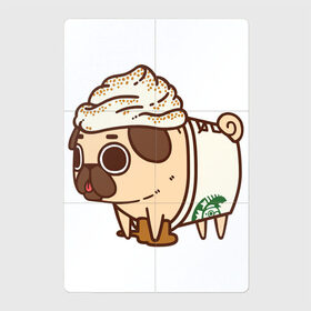 Магнитный плакат 2Х3 с принтом Сладкий мопс в Белгороде, Полимерный материал с магнитным слоем | 6 деталей размером 9*9 см | арт | кофе | мопс | мороженное | рисунок | сладкий | сладость | собака в костюме | собака в костюмчике | шоколад