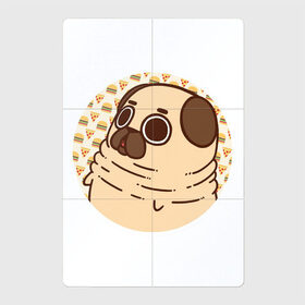 Магнитный плакат 2Х3 с принтом Мечта мопса в Белгороде, Полимерный материал с магнитным слоем | 6 деталей размером 9*9 см | арт | бургер | милая собака | мило | милый мопс | мопс | пицца | рисунок | собака | стикер | фастфуд