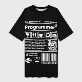 Платье-футболка 3D с принтом Programmer в Белгороде,  |  | google | javascript | joma | tech | инженер | информатика | код | кодирование | программирование | программист | разработка | разработчик | технология