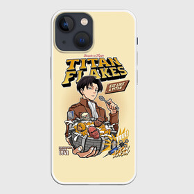 Чехол для iPhone 13 mini с принтом TITAN FLAKES Готовый завтрак по мотивам аниме в Белгороде,  |  | anime | attack on titan | аниме | армин арлерт | атак он титан | атака на титанов | атака титанов | великаны | гарнизон | колоссальный | леви | легион разведки | лого | манга | микаса аккерман | разведкорпус