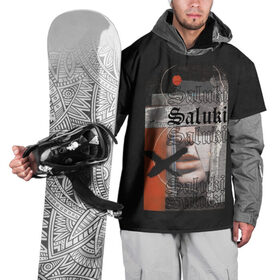 Накидка на куртку 3D с принтом SALUKI в Белгороде, 100% полиэстер |  | Тематика изображения на принте: rap | saluki | saluki rap | рэп | рэпер | салюки