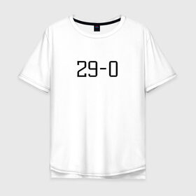 Мужская футболка хлопок Oversize с принтом 29-0 Хабиб Нурмагомедов в Белгороде, 100% хлопок | свободный крой, круглый ворот, “спинка” длиннее передней части | 