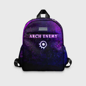 Детский рюкзак 3D с принтом Arch Enemy. Neon logo в Белгороде, 100% полиэстер | лямки с регулируемой длиной, сверху петелька, чтобы рюкзак можно было повесить на вешалку. Основное отделение закрывается на молнию, как и внешний карман. Внутри дополнительный карман. По бокам два дополнительных кармашка | Тематика изображения на принте: archenemy | band | bodom | deathmetal | electroguitars | guitars | hard rock | legends | metal | metalhead | progressive | rock | rock legends | rockon | shred | trash | гитары | метал | металхед | рок | рок легенды | рокконцерт | тяжеляк | хардрок