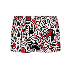 Мужские трусы 3D с принтом Африканский хаос в Белгороде, 50% хлопок, 50% полиэстер | классическая посадка, на поясе мягкая тканевая резинка | Тематика изображения на принте: minimal | абстракция | креатив | минимализм | текстуры
