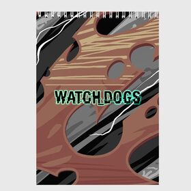 Скетчбук с принтом Watch_Dogs в Белгороде, 100% бумага
 | 48 листов, плотность листов — 100 г/м2, плотность картонной обложки — 250 г/м2. Листы скреплены сверху удобной пружинной спиралью | dogs | legion | logo | text | watch | взлом | игра | легион | лого | символ | текст | хак | хакер | хакеры