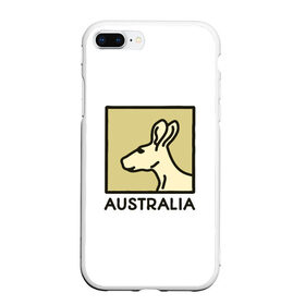 Чехол для iPhone 7Plus/8 Plus матовый с принтом Australia в Белгороде, Силикон | Область печати: задняя сторона чехла, без боковых панелей | Тематика изображения на принте: australia | австралия | животные | кенгуру | страны