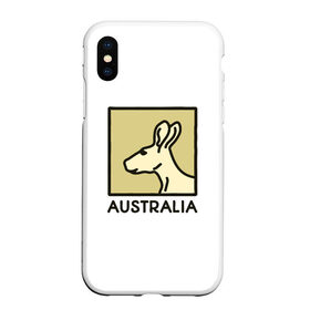 Чехол для iPhone XS Max матовый с принтом Australia в Белгороде, Силикон | Область печати: задняя сторона чехла, без боковых панелей | Тематика изображения на принте: australia | австралия | животные | кенгуру | страны