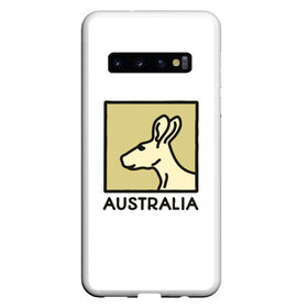 Чехол для Samsung Galaxy S10 с принтом Australia в Белгороде, Силикон | Область печати: задняя сторона чехла, без боковых панелей | Тематика изображения на принте: australia | австралия | животные | кенгуру | страны