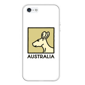 Чехол для iPhone 5/5S матовый с принтом Australia в Белгороде, Силикон | Область печати: задняя сторона чехла, без боковых панелей | Тематика изображения на принте: australia | австралия | животные | кенгуру | страны