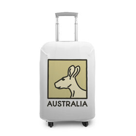 Чехол для чемодана 3D с принтом Australia в Белгороде, 86% полиэфир, 14% спандекс | двустороннее нанесение принта, прорези для ручек и колес | australia | австралия | животные | кенгуру | страны