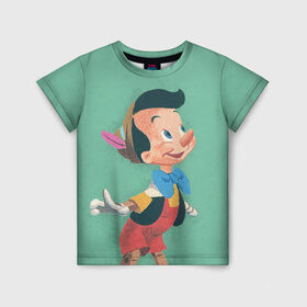 Детская футболка 3D с принтом Пиноккио в Белгороде, 100% гипоаллергенный полиэфир | прямой крой, круглый вырез горловины, длина до линии бедер, чуть спущенное плечо, ткань немного тянется | disney | pinocchio | vdkimel | дисней | пиноккио