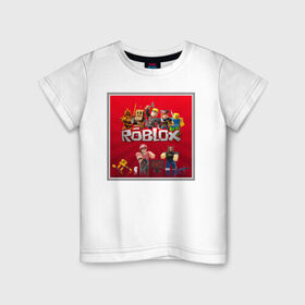 Детская футболка хлопок с принтом Roblox в Белгороде, 100% хлопок | круглый вырез горловины, полуприлегающий силуэт, длина до линии бедер | roblox | studio | игра | игрок | игроман | купить | роблокс