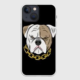Чехол для iPhone 13 mini с принтом Бульдог в Белгороде,  |  | американский бульдог | арт | бульдог | рисунок | собака
