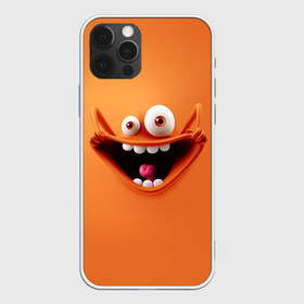 Чехол для iPhone 12 Pro Max с принтом Безумная мордашка в Белгороде, Силикон |  | глаза | зубы | мультяшный персонаж | смешная эмоция | смешное лицо | язык