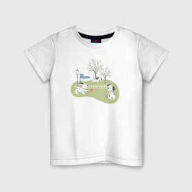 Детская футболка хлопок с принтом 101 Dalmatians в Белгороде, 100% хлопок | круглый вырез горловины, полуприлегающий силуэт, длина до линии бедер | 101 dalmatians | 101 далматинец | disney | vdkimel | дисней