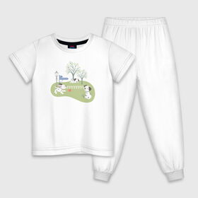 Детская пижама хлопок с принтом 101 Dalmatians в Белгороде, 100% хлопок |  брюки и футболка прямого кроя, без карманов, на брюках мягкая резинка на поясе и по низу штанин
 | 101 dalmatians | 101 далматинец | disney | vdkimel | дисней