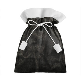 Подарочный 3D мешок с принтом Черная кожа в Белгороде, 100% полиэстер | Размер: 29*39 см | кожа | кожанка | косуха | рельеф | складки | текстура | черный