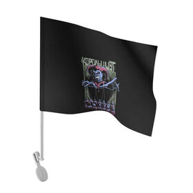 Флаг для автомобиля с принтом КОРОЛЬ И ШУТ МАРИОНЕТКИ в Белгороде, 100% полиэстер | Размер: 30*21 см | music | punk | rock | горшок | киш | князь | король и шут | марионетки | музыка | панк | рок