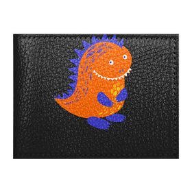 Обложка для студенческого билета с принтом Оранжевый дракончин-динозаврик в Белгороде, натуральная кожа | Размер: 11*8 см; Печать на всей внешней стороне | dino | волшебный | дино | динозавр | динозаврик | дракон | дракончик | дракоша | змей горыныч | змея | змий | малыш | милашка | милый | парк юрского периода | сказка | сказочный | фэнтези