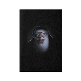 Обложка для паспорта матовая кожа с принтом Very bad Santa в Белгороде, натуральная матовая кожа | размер 19,3 х 13,7 см; прозрачные пластиковые крепления | Тематика изображения на принте: beard | jaw | moustache | new year | saliva | santa claus | teeth | борода | дед мороз | зубы | новый год | пасть | санта клаус | слюна | усы