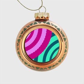 Стеклянный ёлочный шар с принтом Узор круги в Белгороде, Стекло | Диаметр: 80 мм | Тематика изображения на принте: круги | мода | стиль | узор | цвет | яркийцвет