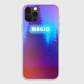 Чехол для iPhone 12 Pro Max с принтом MAGIC в Белгороде, Силикон |  | звездное небо | зимний вечер | неоновая надпись | ночное небо | снег