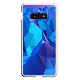 Чехол для Samsung S10E с принтом NEON CRYSTALLS в Белгороде, Силикон | Область печати: задняя сторона чехла, без боковых панелей | Тематика изображения на принте: алмазы | блеск | кристаллы | монотонный цвет | неоновый принт | переливание цветов | синий цвет