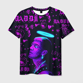 Мужская футболка 3D с принтом LIL PEEP в Белгороде, 100% полиэфир | прямой крой, круглый вырез горловины, длина до линии бедер | lil peep | rap. | легенда | лил пип | лил пип песни | лила пипа | музыка | реп