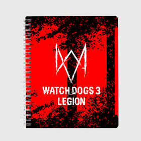 Тетрадь с принтом Watch Dogs Legion в Белгороде, 100% бумага | 48 листов, плотность листов — 60 г/м2, плотность картонной обложки — 250 г/м2. Листы скреплены сбоку удобной пружинной спиралью. Уголки страниц и обложки скругленные. Цвет линий — светло-серый
 | esport | games | watch dogs: legion | боевик | вотч догс легион | игроки | игролюбители | игроманы | игры | киберспорт | сторожевые псы | эйден пирс