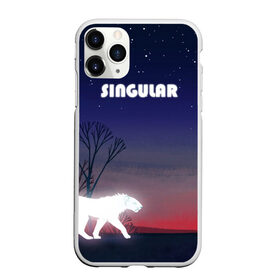Чехол для iPhone 11 Pro Max матовый с принтом SINGULAR в Белгороде, Силикон |  | алый закат | звездное небо | неоновый тигр | ночное небо | тигр на закате