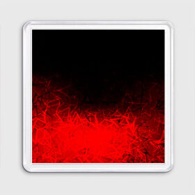 Магнит 55*55 с принтом КРАСНО-ЧЕРНЫЙ ГРАДИЕНТ в Белгороде, Пластик | Размер: 65*65 мм; Размер печати: 55*55 мм | black | blood | fire | red | stars | градиент | звезды | красный | кровь | огонь | текстуры | узор | черный