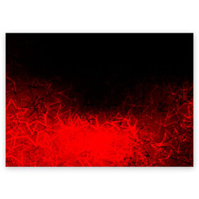 Поздравительная открытка с принтом КРАСНО-ЧЕРНЫЙ ГРАДИЕНТ в Белгороде, 100% бумага | плотность бумаги 280 г/м2, матовая, на обратной стороне линовка и место для марки
 | black | blood | fire | red | stars | градиент | звезды | красный | кровь | огонь | текстуры | узор | черный