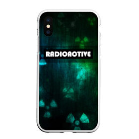 Чехол для iPhone XS Max матовый с принтом RADIOACTIVE в Белгороде, Силикон | Область печати: задняя сторона чехла, без боковых панелей | значок радиации | металл текстура | метро | радиация | сталкер