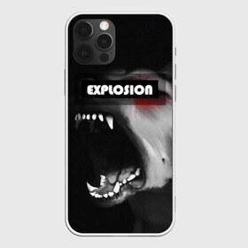 Чехол для iPhone 12 Pro Max с принтом EXPLOSION(ВЗРЫВНОЙ) в Белгороде, Силикон |  | Тематика изображения на принте: волк | злая собака | злой волк | лай собаки | неоновая надпись | оскал волка