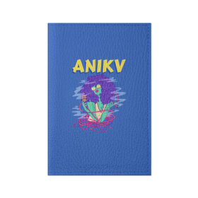Обложка для паспорта матовая кожа с принтом ANIKV в Белгороде, натуральная матовая кожа | размер 19,3 х 13,7 см; прозрачные пластиковые крепления | anika | anikv | аника | анна пурцен | было или нет | песни