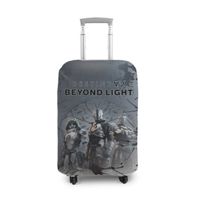 Чехол для чемодана 3D с принтом Destiny 2: Beyond Light в Белгороде, 86% полиэфир, 14% спандекс | двустороннее нанесение принта, прорези для ручек и колес | destiny 2: beyond light | европа | игра | спутник | шутер | юпитера